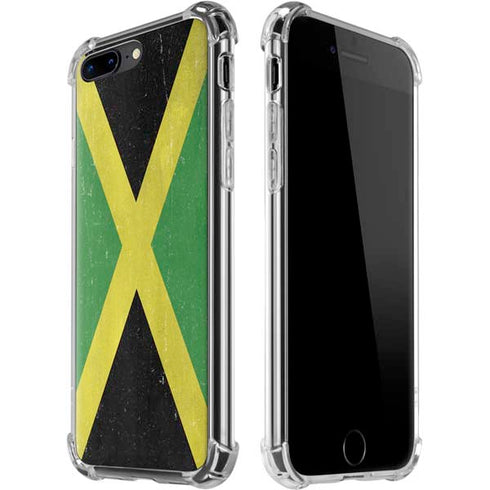 Jamaica Flag Distressed iPhone 7/8 Plus Clear Case